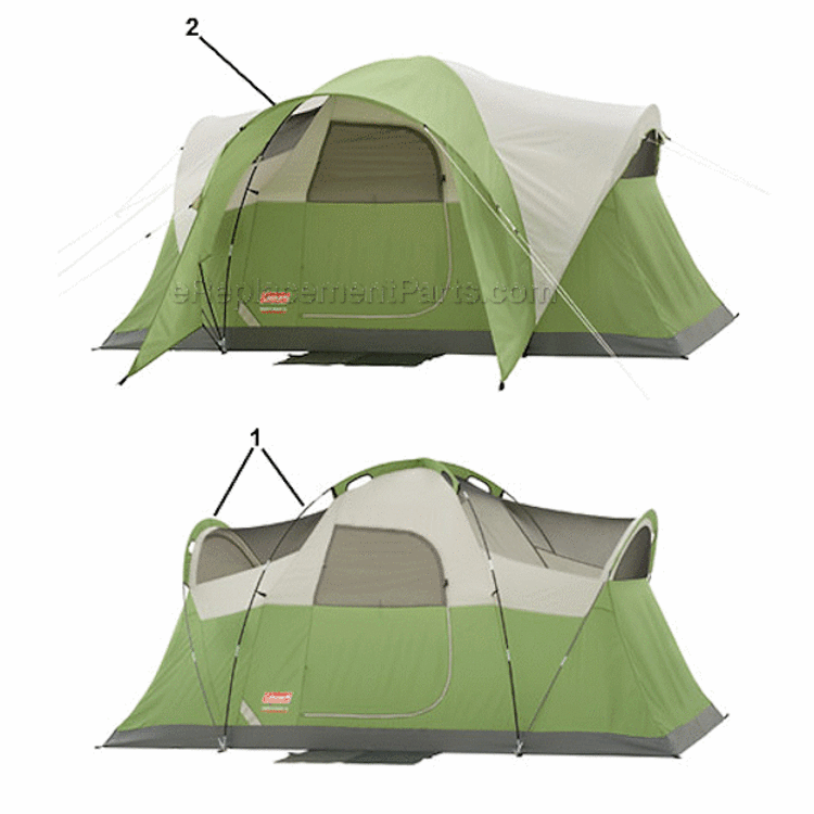 Page A Diagram and Parts List for 2000001593  Coleman Camping Equipment