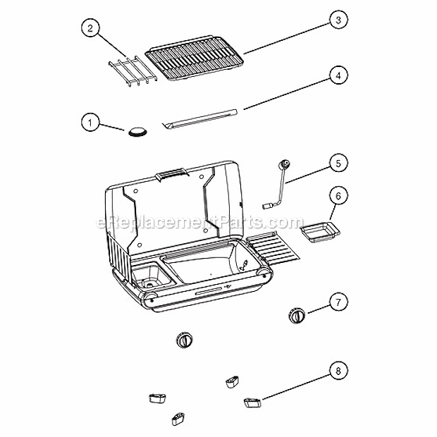 Page A Diagram and Parts List for 2000004118  Coleman Grill