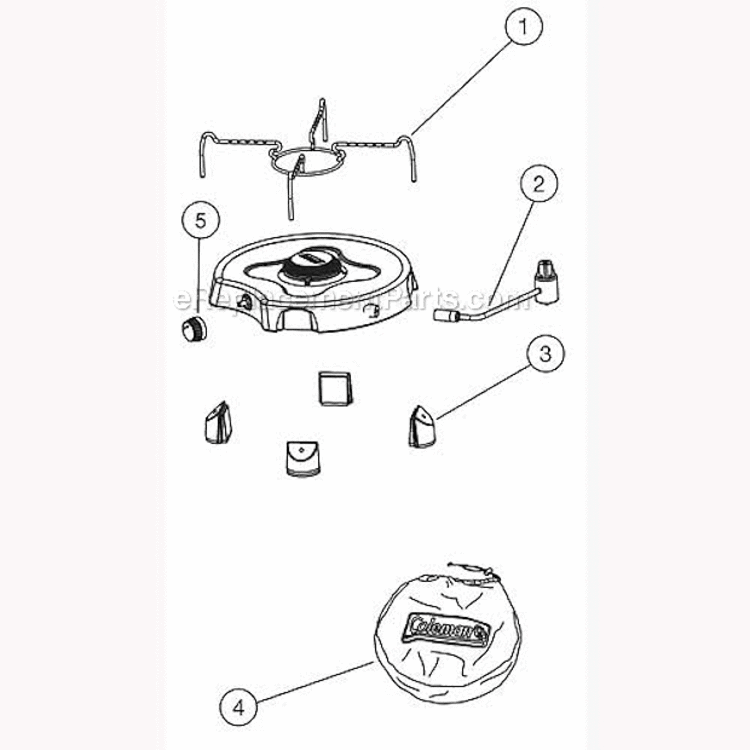 Page A Diagram and Parts List for 2000004125  Coleman Camping Equipment