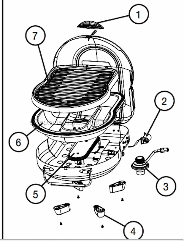 Page A Diagram and Parts List for 2000004426  Coleman Grill