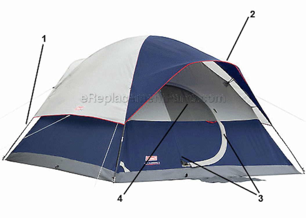 Page A Diagram and Parts List for 2000004659  Coleman Camping Equipment