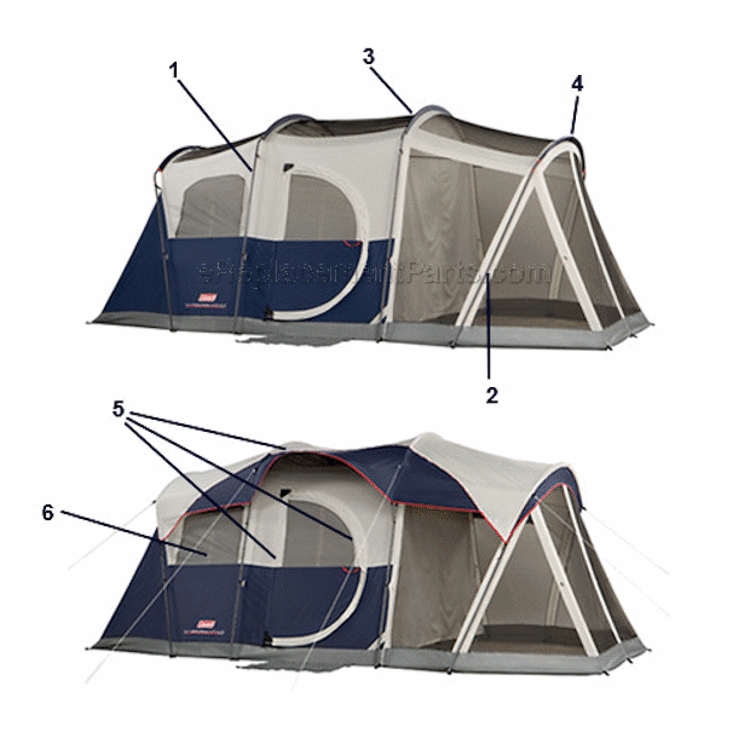 Page A Diagram and Parts List for 2000004666  Coleman Camping Equipment