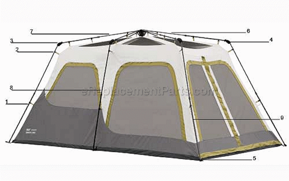 Page A Diagram and Parts List for 2000005512  Coleman Camping Equipment