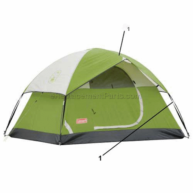 Page A Diagram and Parts List for 2000007822  Coleman Camping Equipment