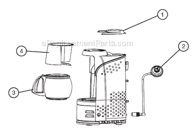 Page A Diagram and Parts List for 2000008430  Coleman Coffee Maker