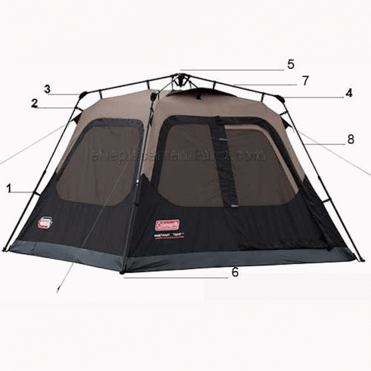 Page A Diagram and Parts List for 2000010194  Coleman Camping Equipment