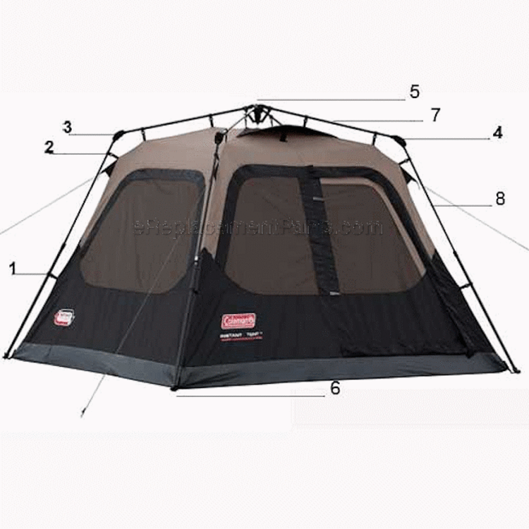 Page A Diagram and Parts List for 2000010387  Coleman Camping Equipment