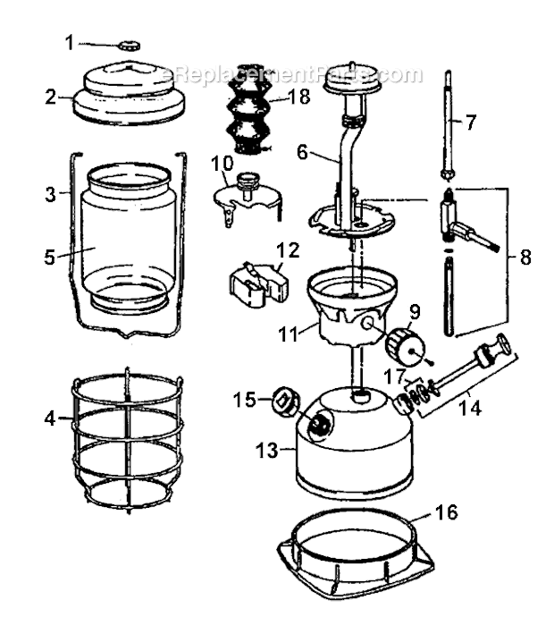 Page A Diagram and Parts List for 2000A750  Coleman Lighting