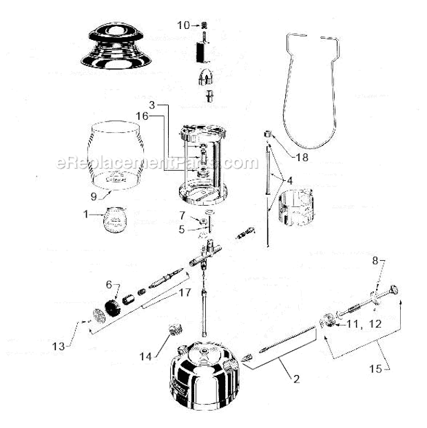Page A Diagram and Parts List for 202  Coleman Lighting