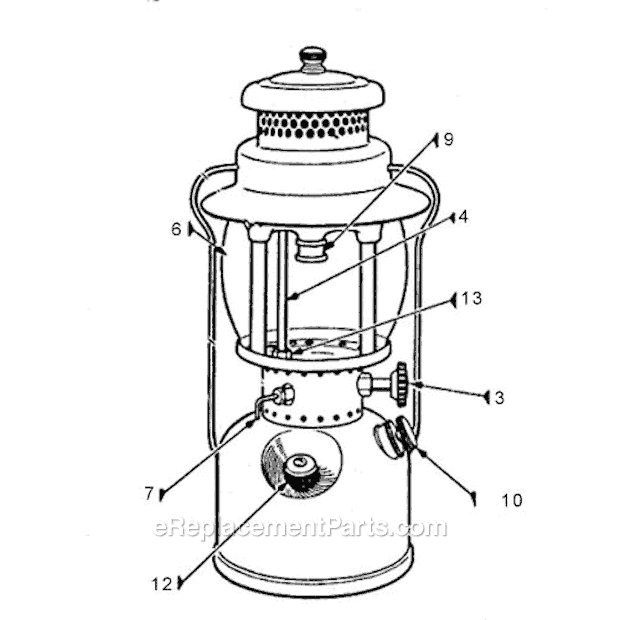 Page A Diagram and Parts List for 242B  Coleman Lighting