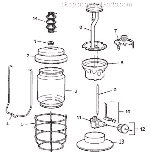 Page A Diagram and Parts List for 2500-750G  Coleman Lighting