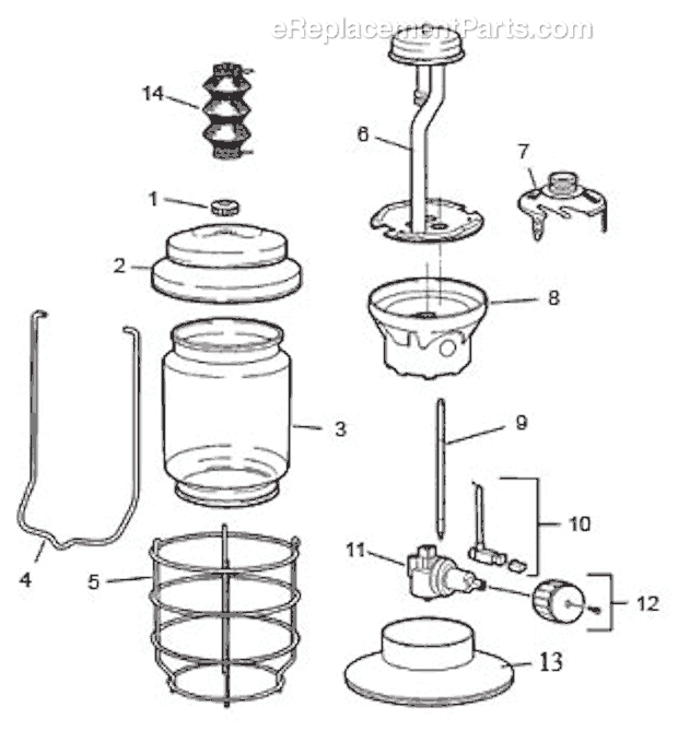 Page A Diagram and Parts List for 2500-772  Coleman Lighting