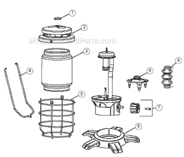 Page A Diagram and Parts List for 2500B770  Coleman Lighting
