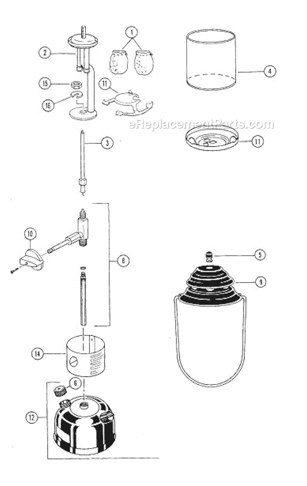 Page A Diagram and Parts List for 285-700T  Coleman Lighting