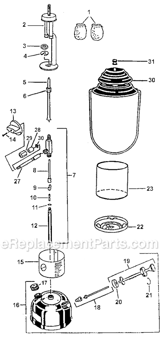 Page A Diagram and Parts List for 290A700C  Coleman Lighting