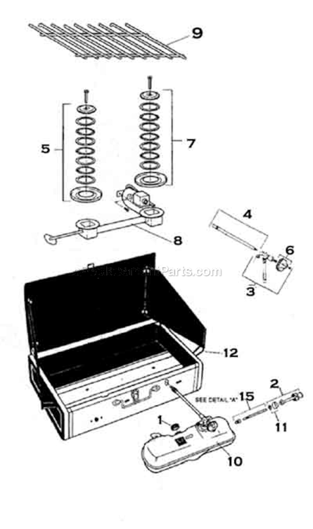 Page A Diagram and Parts List for 3000000791  Coleman Camping Equipment