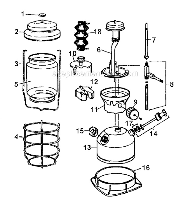 Page A Diagram and Parts List for 3000000944  Coleman Lighting