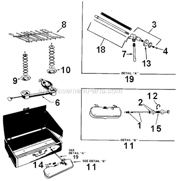 Page A Diagram and Parts List for 413F  Coleman Camping Equipment