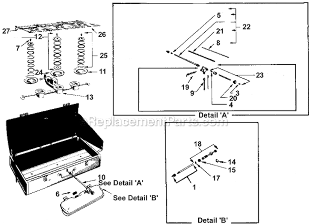 Page A Diagram and Parts List for 426D499  Coleman Camping Equipment
