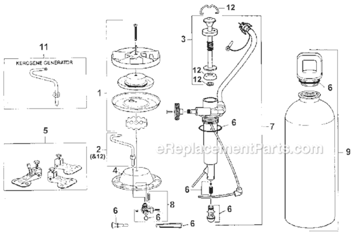 Page A Diagram and Parts List for 445A700  Coleman Camping Equipment