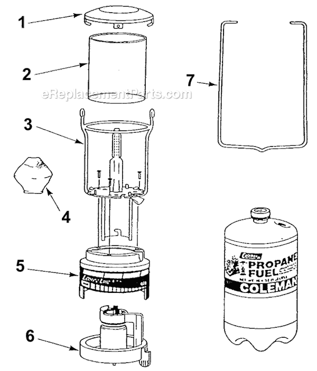 Page A Diagram and Parts List for 5130-700  Coleman Lighting