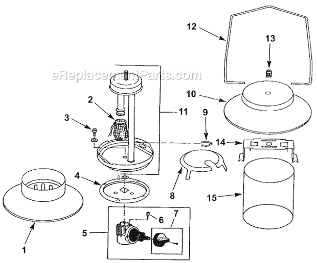 Page A Diagram and Parts List for 5151C700  Coleman Lighting