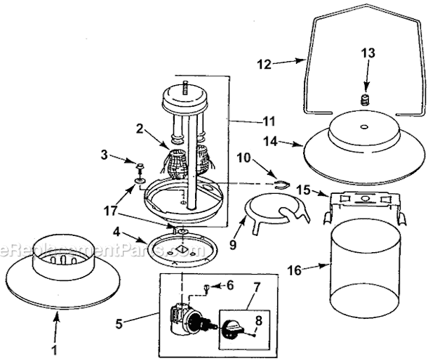 Page A Diagram and Parts List for 5151C740  Coleman Lighting
