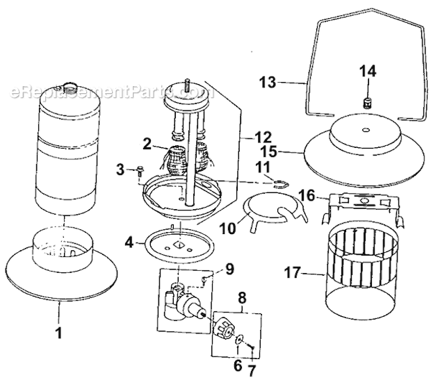 Page A Diagram and Parts List for 5152A740  Coleman Lighting