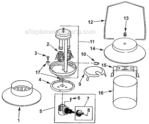 Page A Diagram and Parts List for 5152C700T  Coleman Lighting