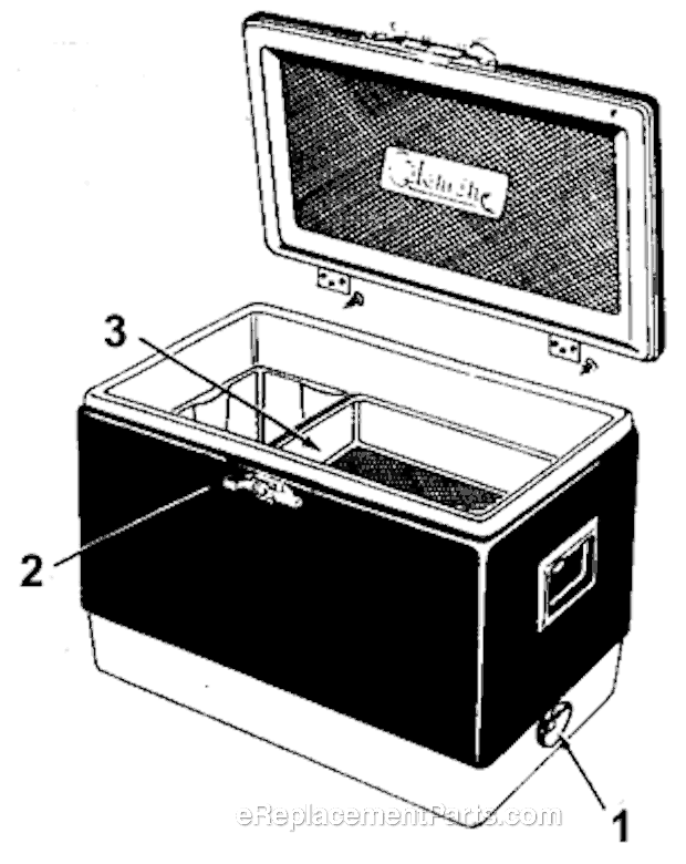 Page A Diagram and Parts List for 5255C710  Coleman Cooler