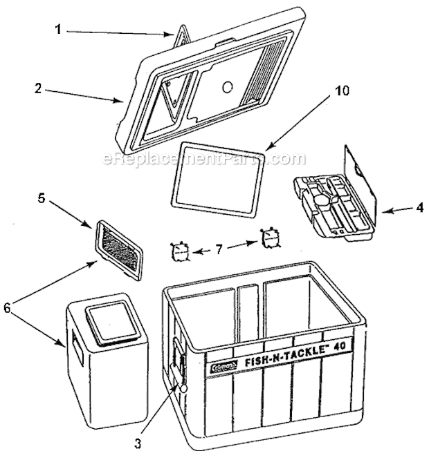 Page A Diagram and Parts List for 5269A763T  Coleman Cooler