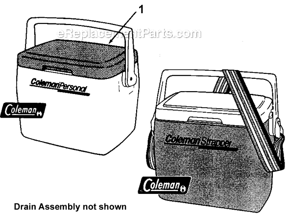 Page A Diagram and Parts List for 5276-723  Coleman Cooler