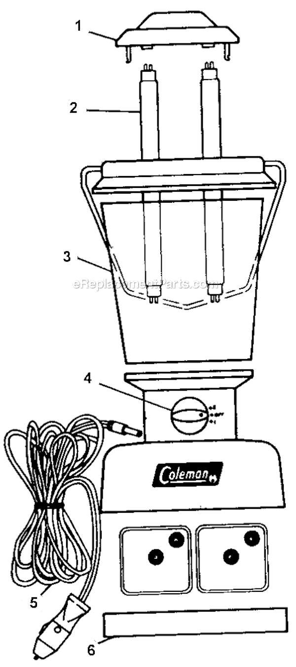 Page A Diagram and Parts List for 5355-700  Coleman Lighting