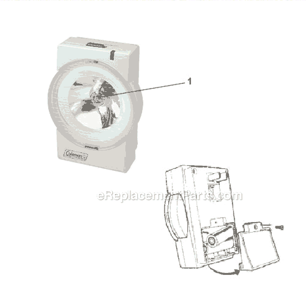 Page A Diagram and Parts List for 5387B702  Coleman Worklight & Flashlight