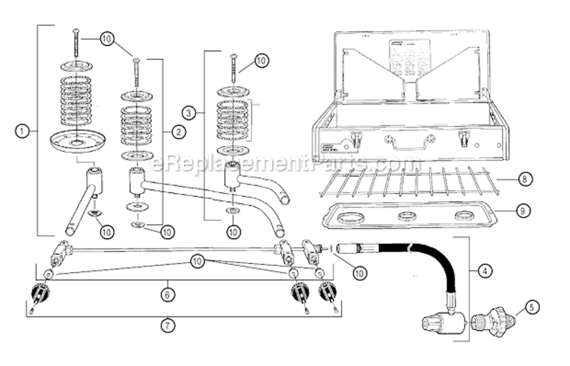 Page A Diagram and Parts List for 5428A  Coleman Camping Equipment