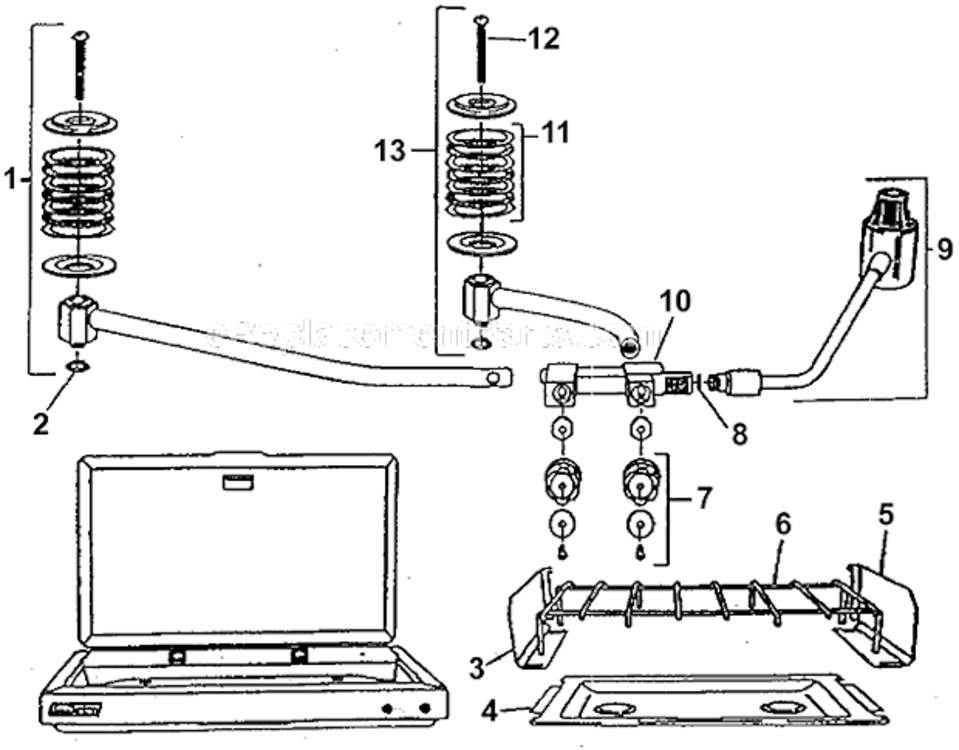 Page A Diagram and Parts List for 5430-700  Coleman Camping Equipment
