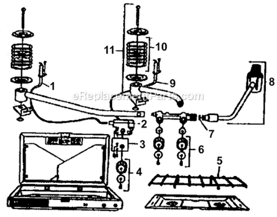 Page A Diagram and Parts List for 5435A700  Coleman Camping Equipment