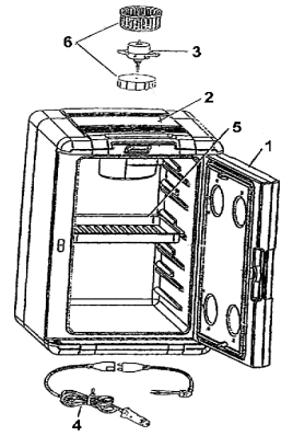 Page A Diagram and Parts List for 5640B807  Coleman Cooler