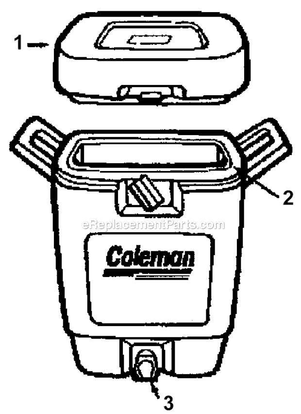 Page A Diagram and Parts List for 5660-706  Coleman Cooler