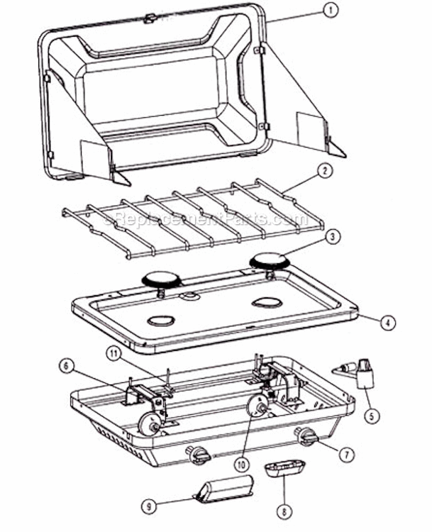 Page A Diagram and Parts List for 9912-768  Coleman Camping Equipment