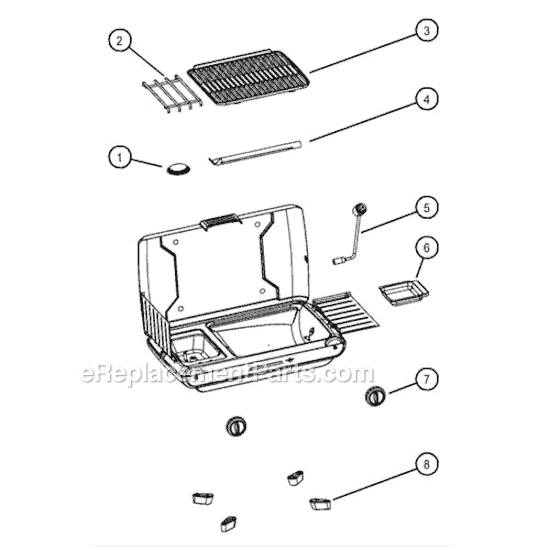 Page A Diagram and Parts List for 9922-753  Coleman Grill