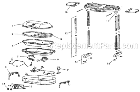 Page A Diagram and Parts List for 9941-765LX  Coleman Grill