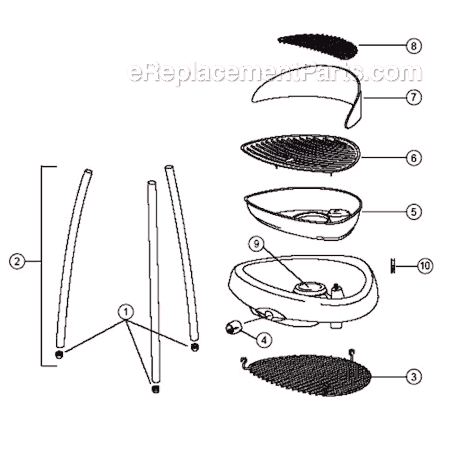 Page A Diagram and Parts List for 9946A707  Coleman Grill