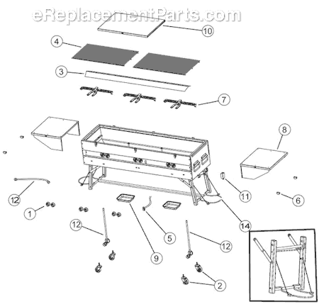Page A Diagram and Parts List for 9995A700 9995A Series Coleman Grill