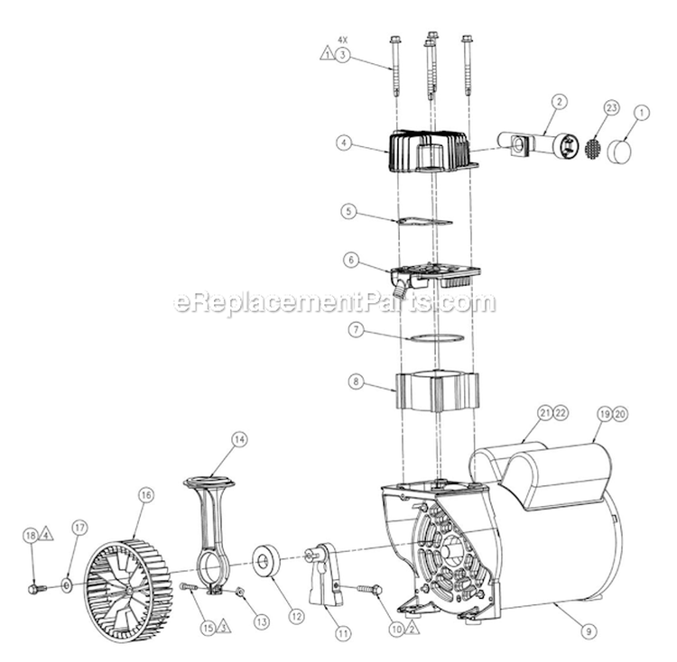 Page B Diagram and Parts List for CPA1982012  Coleman Compressor