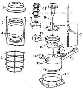 Page A Diagram and Parts List for 2000-750E  Coleman Lighting