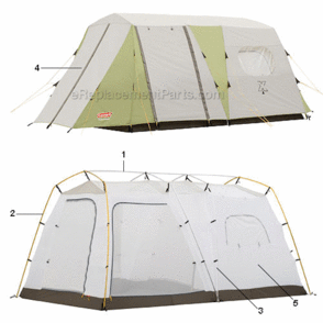 Page A Diagram and Parts List for 2000000439  Coleman Camping Equipment
