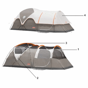 Page A Diagram and Parts List for 2000001188  Coleman Camping Equipment