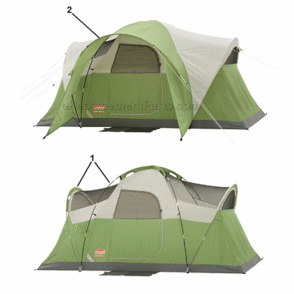 Page A Diagram and Parts List for 2000001593  Coleman Camping Equipment