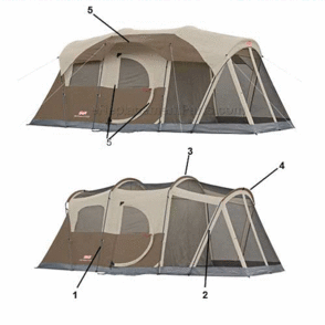 Part Location Diagram of 5010000545 Coleman Fiberglass Tent Pole